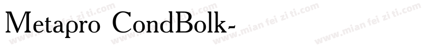 Metapro CondBolk字体转换